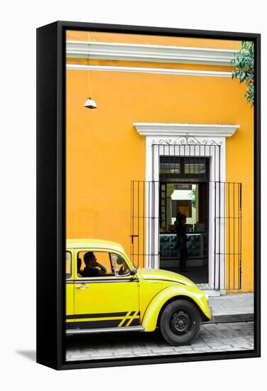 ¡Viva Mexico! Collection - Volkswagen Beetle Car - Gold & Yellow-Philippe Hugonnard-Framed Stretched Canvas