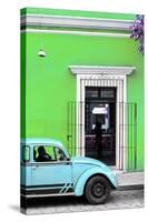 ¡Viva Mexico! Collection - Volkswagen Beetle Car - Lime Green & Powder Blue-Philippe Hugonnard-Stretched Canvas