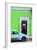 ¡Viva Mexico! Collection - Volkswagen Beetle Car - Lime Green & Powder Blue-Philippe Hugonnard-Framed Photographic Print