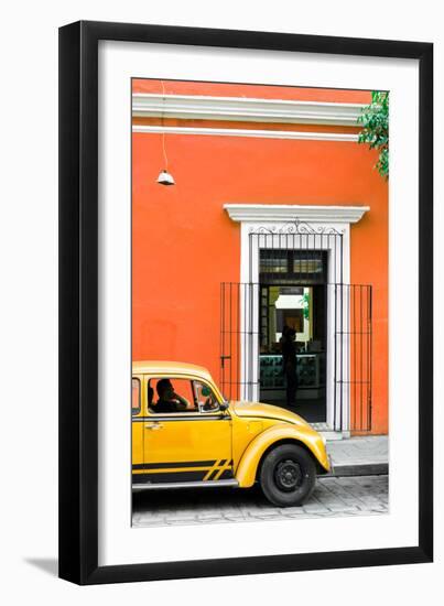 ¡Viva Mexico! Collection - Volkswagen Beetle Car - Orange & Gold-Philippe Hugonnard-Framed Photographic Print