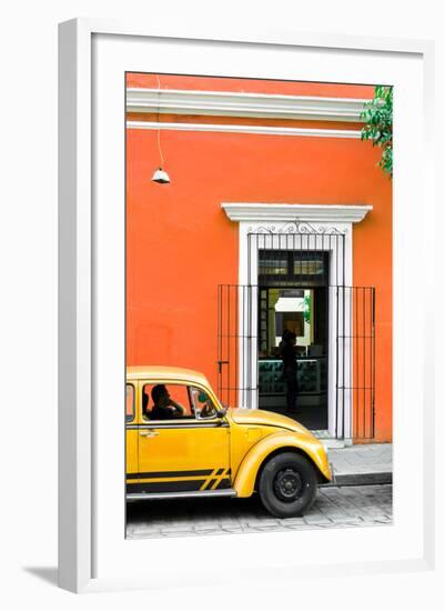 ¡Viva Mexico! Collection - Volkswagen Beetle Car - Orange & Gold-Philippe Hugonnard-Framed Photographic Print