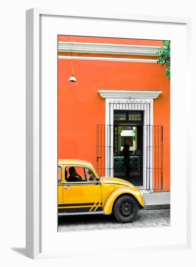 ¡Viva Mexico! Collection - Volkswagen Beetle Car - Orange & Gold-Philippe Hugonnard-Framed Photographic Print