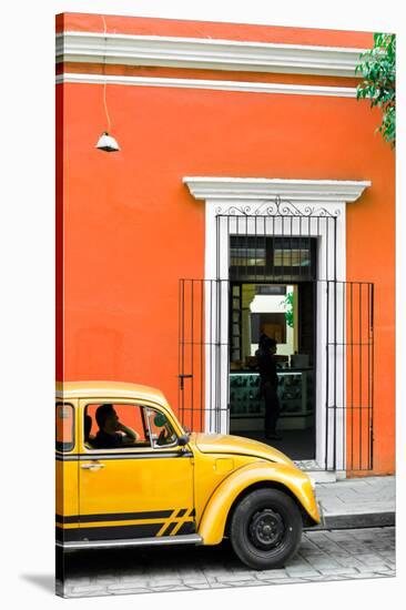 ¡Viva Mexico! Collection - Volkswagen Beetle Car - Orange & Gold-Philippe Hugonnard-Stretched Canvas