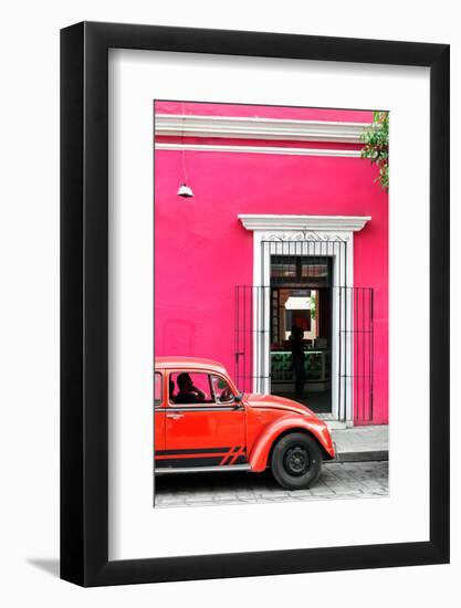 ¡Viva Mexico! Collection - Volkswagen Beetle Car - Pink & Red-Philippe Hugonnard-Framed Photographic Print