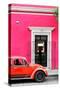 ¡Viva Mexico! Collection - Volkswagen Beetle Car - Pink & Red-Philippe Hugonnard-Stretched Canvas