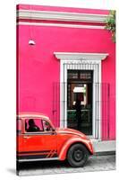 ¡Viva Mexico! Collection - Volkswagen Beetle Car - Pink & Red-Philippe Hugonnard-Stretched Canvas