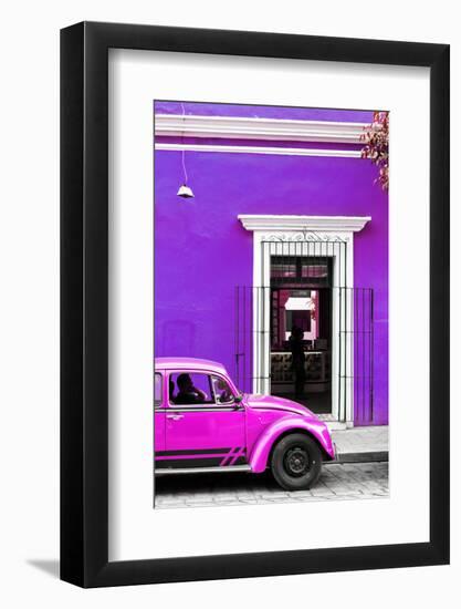 ¡Viva Mexico! Collection - Volkswagen Beetle Car - Purple & Deep Pink-Philippe Hugonnard-Framed Photographic Print