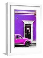 ¡Viva Mexico! Collection - Volkswagen Beetle Car - Purple & Deep Pink-Philippe Hugonnard-Framed Photographic Print