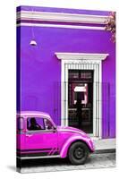 ¡Viva Mexico! Collection - Volkswagen Beetle Car - Purple & Deep Pink-Philippe Hugonnard-Stretched Canvas