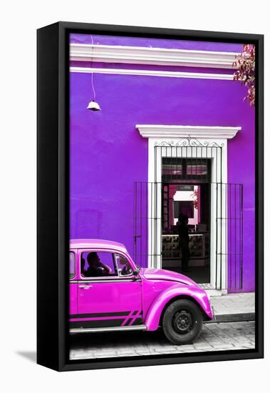 ¡Viva Mexico! Collection - Volkswagen Beetle Car - Purple & Deep Pink-Philippe Hugonnard-Framed Stretched Canvas