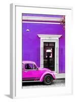 ¡Viva Mexico! Collection - Volkswagen Beetle Car - Purple & Deep Pink-Philippe Hugonnard-Framed Photographic Print