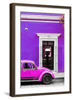 ¡Viva Mexico! Collection - Volkswagen Beetle Car - Purple & Deep Pink-Philippe Hugonnard-Framed Photographic Print