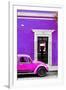 ¡Viva Mexico! Collection - Volkswagen Beetle Car - Purple & Deep Pink-Philippe Hugonnard-Framed Photographic Print