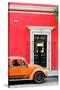 ¡Viva Mexico! Collection - Volkswagen Beetle Car - Red & Orange-Philippe Hugonnard-Stretched Canvas