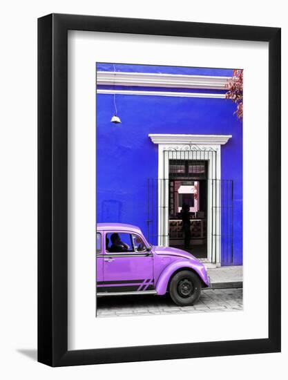 ¡Viva Mexico! Collection - Volkswagen Beetle Car - Royal Blue & Purple-Philippe Hugonnard-Framed Photographic Print