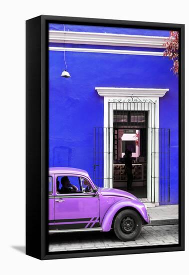 ¡Viva Mexico! Collection - Volkswagen Beetle Car - Royal Blue & Purple-Philippe Hugonnard-Framed Stretched Canvas