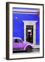 ¡Viva Mexico! Collection - Volkswagen Beetle Car - Royal Blue & Purple-Philippe Hugonnard-Framed Photographic Print