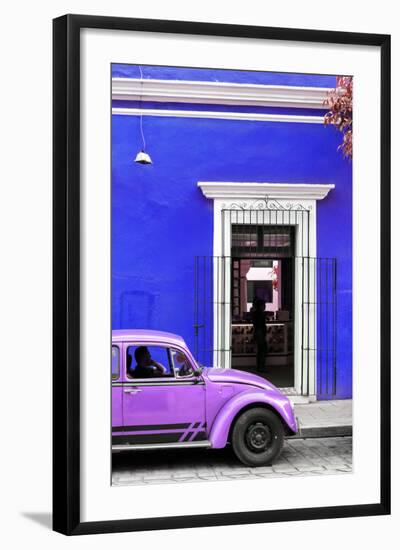 ¡Viva Mexico! Collection - Volkswagen Beetle Car - Royal Blue & Purple-Philippe Hugonnard-Framed Photographic Print