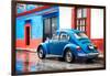 ¡Viva Mexico! Collection - VW Beetle and Blue Wall-Philippe Hugonnard-Framed Photographic Print