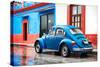 ¡Viva Mexico! Collection - VW Beetle and Blue Wall-Philippe Hugonnard-Stretched Canvas