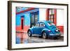 ¡Viva Mexico! Collection - VW Beetle and Blue Wall-Philippe Hugonnard-Framed Photographic Print