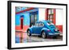 ¡Viva Mexico! Collection - VW Beetle and Blue Wall-Philippe Hugonnard-Framed Photographic Print