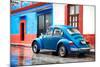 ¡Viva Mexico! Collection - VW Beetle and Blue Wall-Philippe Hugonnard-Mounted Photographic Print