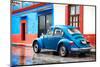¡Viva Mexico! Collection - VW Beetle and Blue Wall-Philippe Hugonnard-Mounted Photographic Print