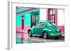 ¡Viva Mexico! Collection - VW Beetle and Coral Green Wall-Philippe Hugonnard-Framed Photographic Print