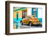 ¡Viva Mexico! Collection - VW Beetle and Orange Wall-Philippe Hugonnard-Framed Photographic Print