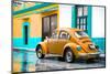 ¡Viva Mexico! Collection - VW Beetle and Orange Wall-Philippe Hugonnard-Mounted Photographic Print