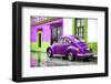 ¡Viva Mexico! Collection - VW Beetle and Purple Wall-Philippe Hugonnard-Framed Photographic Print