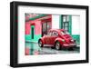 ¡Viva Mexico! Collection - VW Beetle and Red Wall-Philippe Hugonnard-Framed Photographic Print