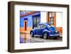 ¡Viva Mexico! Collection - VW Beetle and Royal Blue Wall-Philippe Hugonnard-Framed Photographic Print