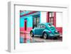 ¡Viva Mexico! Collection - VW Beetle and Turquoise Wall-Philippe Hugonnard-Framed Photographic Print