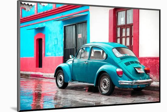 ¡Viva Mexico! Collection - VW Beetle and Turquoise Wall-Philippe Hugonnard-Mounted Photographic Print