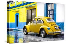 ¡Viva Mexico! Collection - VW Beetle and Yellow Wall-Philippe Hugonnard-Stretched Canvas