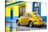 ¡Viva Mexico! Collection - VW Beetle and Yellow Wall-Philippe Hugonnard-Stretched Canvas