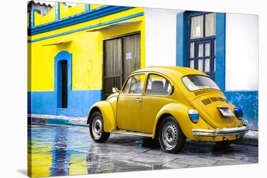 ¡Viva Mexico! Collection - VW Beetle and Yellow Wall-Philippe Hugonnard-Stretched Canvas