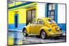 ¡Viva Mexico! Collection - VW Beetle and Yellow Wall-Philippe Hugonnard-Mounted Photographic Print