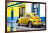 ¡Viva Mexico! Collection - VW Beetle and Yellow Wall-Philippe Hugonnard-Framed Photographic Print