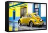 ¡Viva Mexico! Collection - VW Beetle and Yellow Wall-Philippe Hugonnard-Framed Stretched Canvas