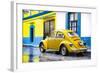 ¡Viva Mexico! Collection - VW Beetle and Yellow Wall-Philippe Hugonnard-Framed Photographic Print