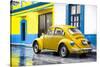 ¡Viva Mexico! Collection - VW Beetle and Yellow Wall-Philippe Hugonnard-Stretched Canvas