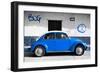 ¡Viva Mexico! Collection - VW Beetle Car and Blue Graffiti-Philippe Hugonnard-Framed Photographic Print