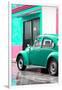 ¡Viva Mexico! Collection - VW Beetle Car and Coral Green Wall-Philippe Hugonnard-Framed Photographic Print