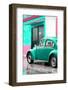 ¡Viva Mexico! Collection - VW Beetle Car and Coral Green Wall-Philippe Hugonnard-Framed Photographic Print