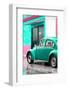 ¡Viva Mexico! Collection - VW Beetle Car and Coral Green Wall-Philippe Hugonnard-Framed Photographic Print