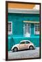 ¡Viva Mexico! Collection - VW Beetle Car and Coral green Wall-Philippe Hugonnard-Framed Photographic Print