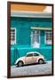 ¡Viva Mexico! Collection - VW Beetle Car and Coral green Wall-Philippe Hugonnard-Framed Photographic Print